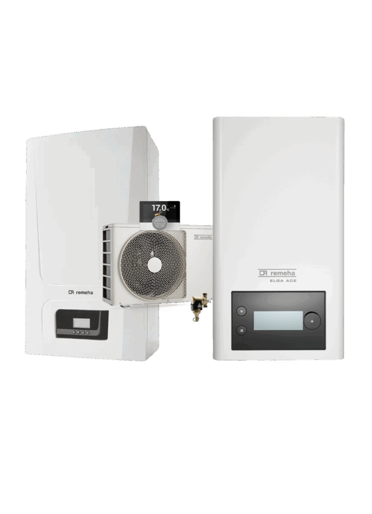 Remeha Elga Ace warmtepomp 4,0 kW + Remeha Tzerra Ace-Matic 28C CW4