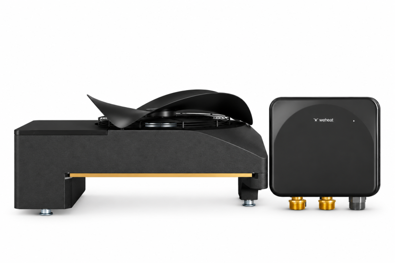 Weheat Blackbird all-electric alleen cv met P60 binnendeel